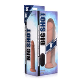 Big Shot Vibrating Remote Control Silicone Dildo - 8 Inch